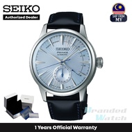 [Official Warranty] Seiko SSA343J1 Men's Presage Cocktail Time Black Leather Strap Watch