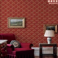 3d美式碎花復古壁紙客廳臥室背景牆壁紙飯廳輕奢歐式牆布定製壁布