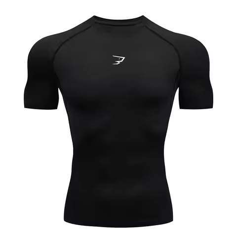 Men's Running Compression Shirt, Short Sleeve Sports Shirts, Gym Sports Shirts, Men's Running Sandal