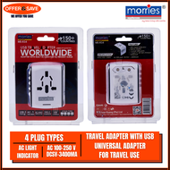 Morries Travel Adapter With USB Universal Adapter