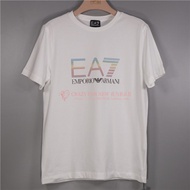 EA7 Spring Summer Men Printed Short-Sleeved T-Shirt Casual All-Match