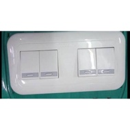 TOMBOL New Panasonic 4 Gang White Switch - Original 4 Button Wall Switch