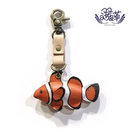 Original Animal Series Clownfish (Sea Anemone Fish) Three-Dimensional Real Size Charm Leather Goods 