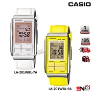 Casio Ladies Watch Casual Digital Leather Band Watch Waterproof Jam Tangan Unisex LA-201WBL LA-201WB