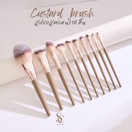 scbrush  แปรงแต่งหน้า คัสตาร์ด แปรงทั้งหมด10ชิ้นขนหนานุ่ม