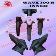 WAVE 100 R HONDA MATT BLACK INNER COVER FULL SET (1-6) (WAVE100R / 100R)