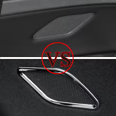 For VW Volkswagen Golf 7 MK7 7.5 MK7.5 2014-2018 ABS Chrome Interior Rear Stereo Speaker Cover Circl