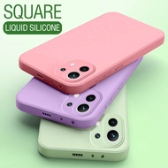 Casing Case Oppo A3s A5 2018 - Liquid Silicone Premium Macaron Color Protect Camera Case Square