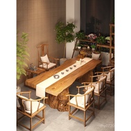 Tea Table I2OJ New Chinese Kung Fu Log Combination Tea Table Solid Wood Tea Table Tea Table Chair Na