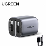 UGREEN USB C CHARGER 65W FOLDABLE GAN 3-PORT CHARGER UK PLUG FAST POWER ADAPTER