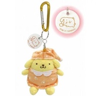 Japan Sanrio - Pompompurin 布甸狗 日版 睡衣 造型 毛公仔 鑰匙扣 鎖匙扣 爬山扣 日本限定 布丁狗 (睡衣party)