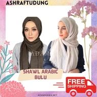 SHAWL ARABIC BULU EXCLUSIVE / SHAWL FRINGE / IRONLESS SHAWL / ANTIKEDUT (COLOUR & BLACK)