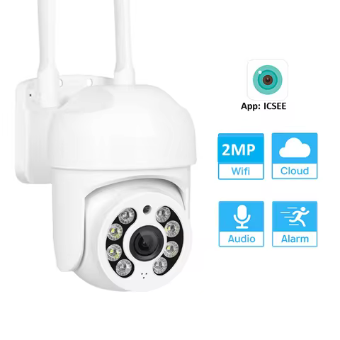4MP HD Outdoor Wifi Camera PTZ IP Camera 5X Digital Zoom 1080P WIFI Surveillance Camera CCTV Ai Auto