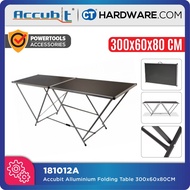 ACCUBIT 181012A ALLUMINIUM FOLDING TABLE 300 X 60 X 80 CM