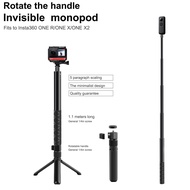 สำหรับ Insta360 One R X2 Stealth Selfie Stick Bullet Time Extension Stick อุปกรณ์เสริม Panoramic Gopro Max Fusion โทรศัพท์ Rotating