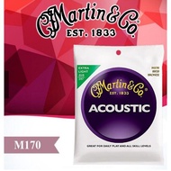 สตริงกีตาร์พื้นบ้าน Martin M170 บริษัท สต็อค Martin สายกีตาร์สายกีตาร์ไฟฟ้า 10-47 Steel Strings