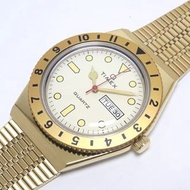 [包順豐] Q Timex Reissue 38mm Gold Tone Stainless Steel Bracelet Watch TW2V18700