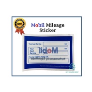 High Quality Original Mileage Sticker Mobil Service Interval / Change Engine Oil Sticker