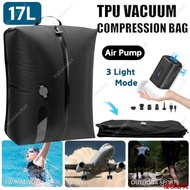 17L Capacity Waterproof Vacuum Bag for Travel, Lightweight & Safe Vacuum Storage Bag with Electric P