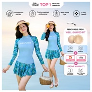 Women’s 2-piece swim set BIKINI PASSPORT modest coverage, sun-proptive – Mix color – BS358_XX