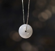 【願‧平安】冰種翡翠平安扣項鍊 | 天然緬甸玉A貨翡翠 | 送禮