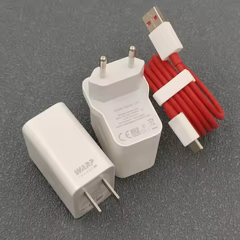 For OnePlus 30W Charger EU/US Warp Fast Charge Adapter 100CM Type C Cable For One Plus 1+ 5 5T 6 6T 