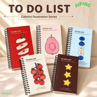 NG1ZX Journal Notebook, Illustration Cover Portable To Do List Notebook,  Spiral Bound Aesthetic Hab