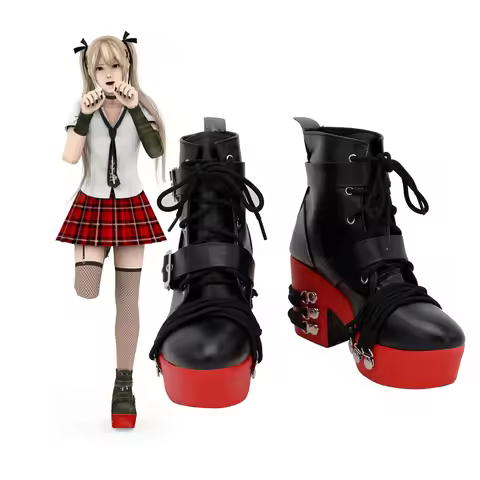 Dead or Alive Marie Rose Cosplay Shoes Short Boots Custom Made Any Size