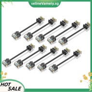 10Pack Cat6/Cat6a Slim RJ45 UTP Network Cord 10Gbps Cat 6 Patch Cable for Patch Panel to Switch Flex