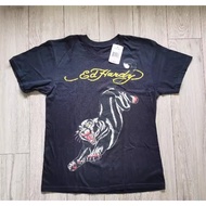 Ed hardy Men's Round Neck Leopard Print Fashion Short Sleeve