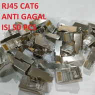 RJ45 CAT6 ANTI-FAIL Metal CONNECTOR - Cat 6 RJ 45 PASSTHRU Connector