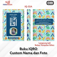 IQ 32A Custom Children's Iqro Book with Name and Photo, Color Contents Black and White/ - Iqra Volum