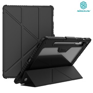 for Samsung Tab S9 Ultra Case Nillkin Camera Slide Protection Cover PU Bumper Leather Case for Samsung Galaxy Tab S9 Plus S9+