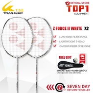 【Lee Chong wei's】YONEX Racket Z FORCE II WHITE Double Badminton Racket Free string bag and grip