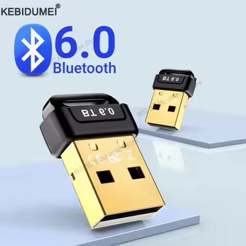 USB Bluetooth Adapter Bluetooth 6.0 5.4 Dongle Bluetooth Receiver & Transmitter for Bluetooth Keyboa