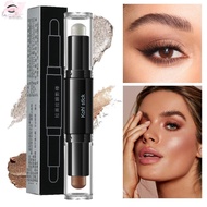 2 in 1 Eyeshadow Stick Waterproof Two Tone Eyeshadow Stick Pearly Highlighter Lying Silkworm Pencil