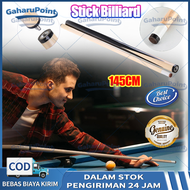 145cm Stick Billiard 12mm Untuk Sembilan Bola Break Cue Billiard / Stick Biliard Sambung 2 Kayu Puti