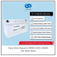 Varta DIN95 (LN5) (AGM) Silver Dynamic Car Battery [UP TO 13 MONTHS WARRANTY!!!] (MADE IN KOREA)[Free Installation]