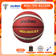 Molten BG5000 /  BG4550 / BG3850 / BG3200 / BG2000 ลูกบาสเกตบอล หนังPU แถมฟรีกระรูดใส่บาสเกตบอล