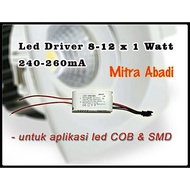 LED Driver 8-12x1 Watt 240-260 mA Plastic Casing