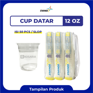 CUP POLOS DATAR 12 OZ STARINDO 5 gr Plastik Bening Gelas Minuman
