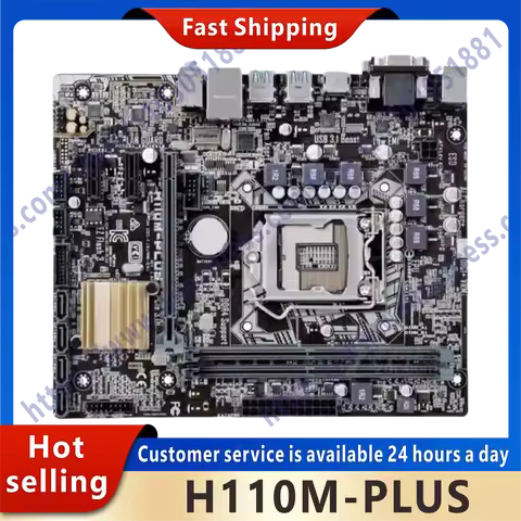 Used H110M-PLUS original desktop computer H110 H110M DDR4 motherboard LGA 1151 i7/i5/i3 USB3.0 SATA3
