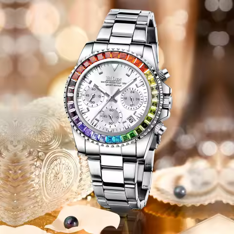BIDEN Women's Watch High end Business Style Waterproof Calendar Classic Elegant Quartz Watch Water D