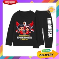 MERAH Setlan Kids Setalan 17 August Latest 2025 Red and White Children's Suit One Set Merput Merdeka
