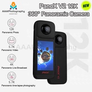 NEW【Ready shipping】360 panoramic action camera PanoX V2 12K 360° panoramic photo 48 million pixels 3.0 inches six-axis anti-shake panoramic camera