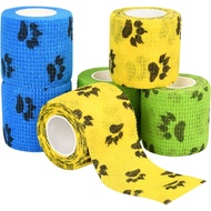 Printed Self-Adhesive Pet Bandage, Non-Woven Cohesive Vet Wrap for Dogs Cats Horses Hoof Care, Water
