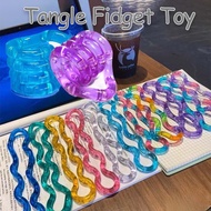 Colorful Transparent Tangle Fidget Toy Stress Relief Toy for Kids Adults