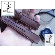 (Made In VietNam) Cowhide LEATHER Watch Strap Milk Coffee - Real Cow Skin - Milk Coffee RAM - LEATHER RAM - CASIO AE1200/SEIKO5 SIZE
