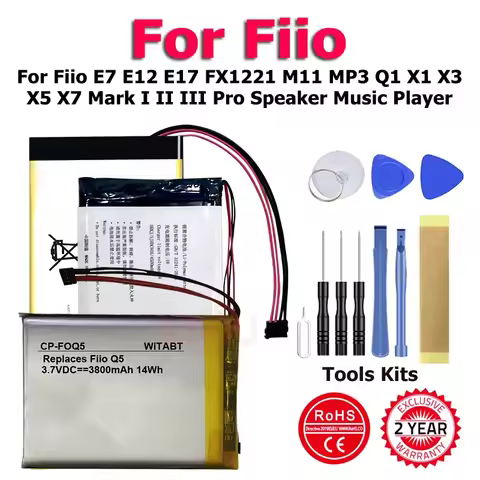 For FiioE12 FiioQ1 AEC404677 Battery For Fiio E7 E12 E17 FX1221 M11 MP3 Q1 X1 X3 X5 X7 Mark I II III