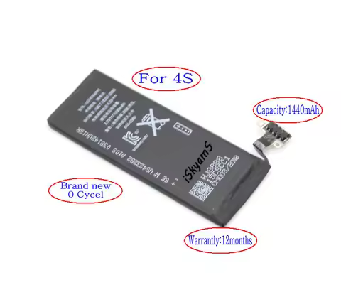 1x 1430mAh 0 zero cycle Replacement Li-Polymer Battery For iPhone 4S 4 S Accumulator Batteries